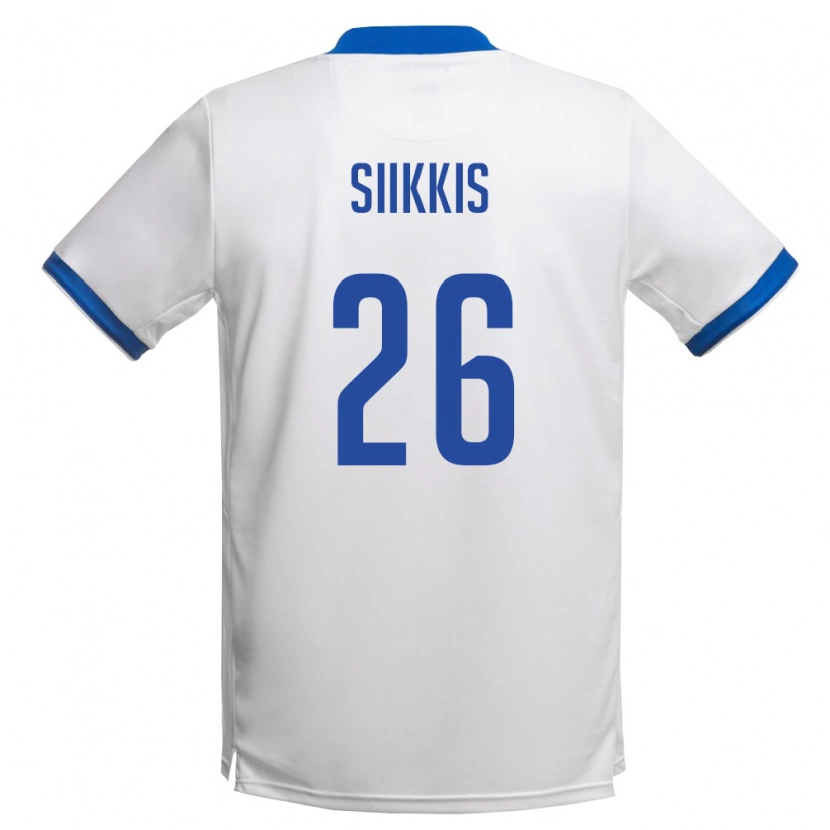 DanxenメンズキプロスAndreas Siikkis#26白 ロイヤルブルーアウェイシャツ26-28ジャージーユニフォーム
