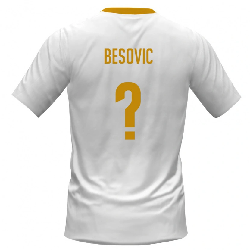DanxenメンズモンテネグロDamjan Besovic#0白 赤 黄アウェイシャツ26-28ジャージーユニフォーム