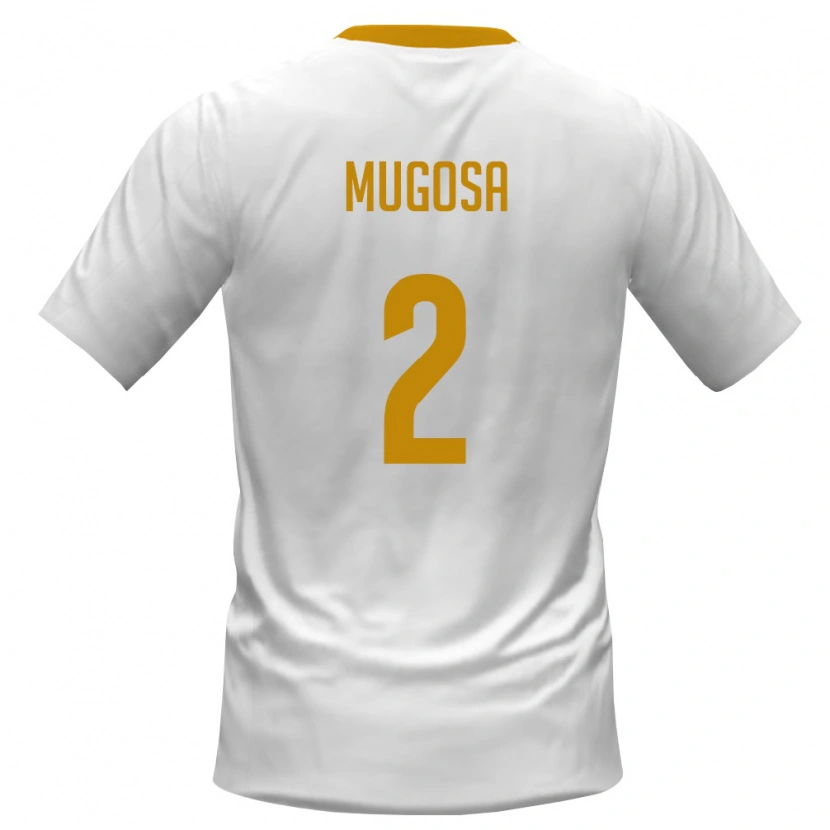 DanxenメンズモンテネグロZarija Mugosa#2白 赤 黄アウェイシャツ26-28ジャージーユニフォーム