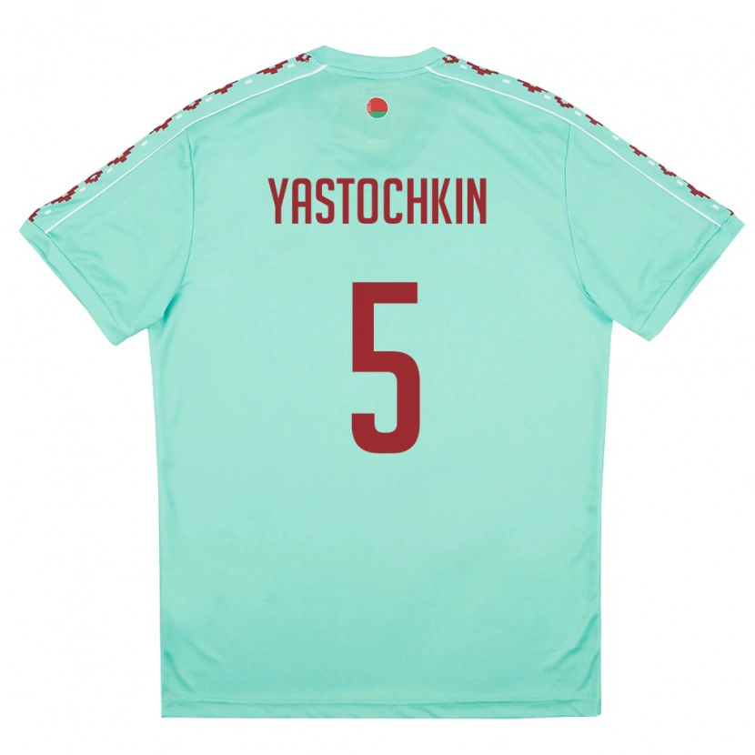 DanxenメンズベラルーシAnatoliy Yastochkin#5ライトグリーン バーガンディアウェイシャツ26-28ジャージーユニフォーム