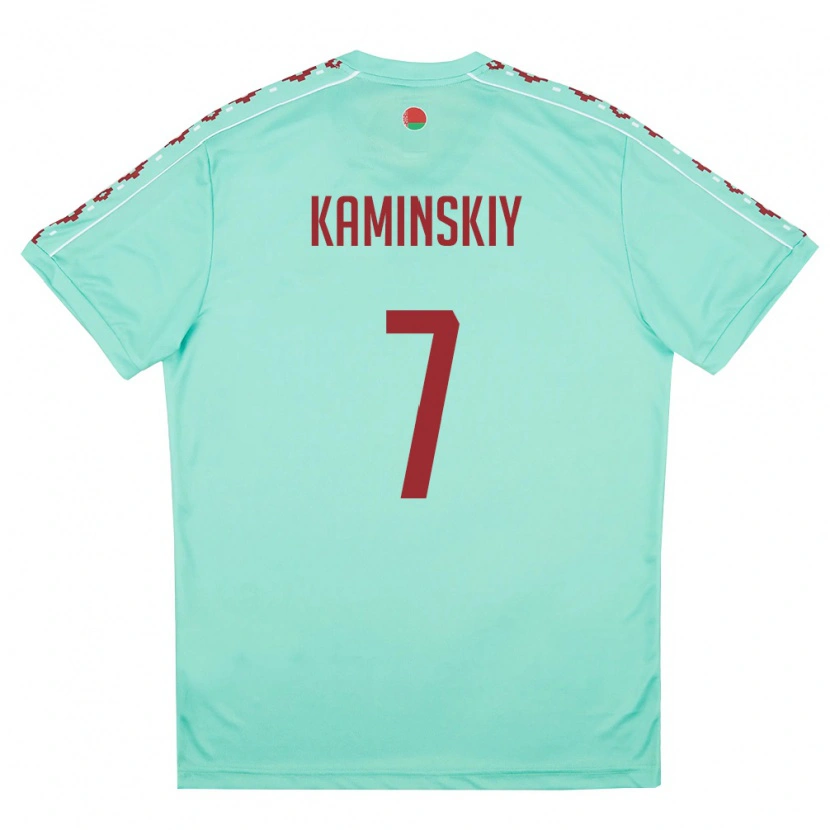DanxenメンズベラルーシTimofey Kaminskiy#7ライトグリーン バーガンディアウェイシャツ26-28ジャージーユニフォーム