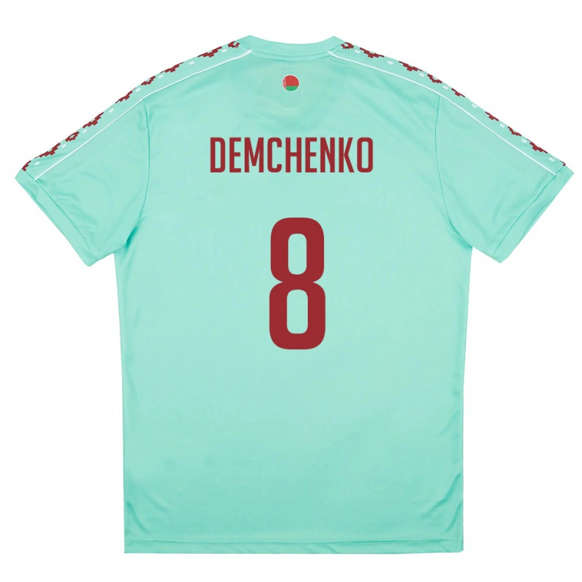 Danxenメンズベラルーシニキータ・デムチェンコ#8ライトグリーン バーガンディアウェイシャツ26-28ジャージーユニフォーム