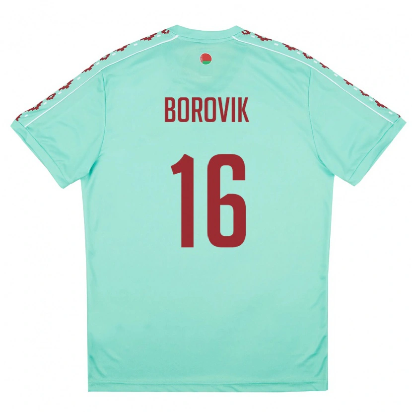DanxenメンズベラルーシGrigoriy Borovik#16ライトグリーン バーガンディアウェイシャツ26-28ジャージーユニフォーム