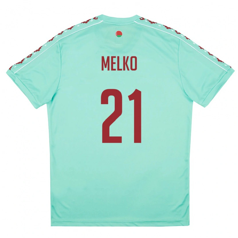 DanxenメンズベラルーシVladislav Melko#21ライトグリーン バーガンディアウェイシャツ26-28ジャージーユニフォーム