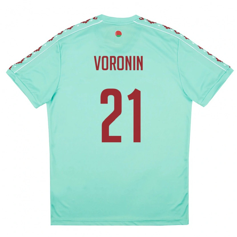 DanxenメンズベラルーシVladislav Voronin#21ライトグリーン バーガンディアウェイシャツ26-28ジャージーユニフォーム
