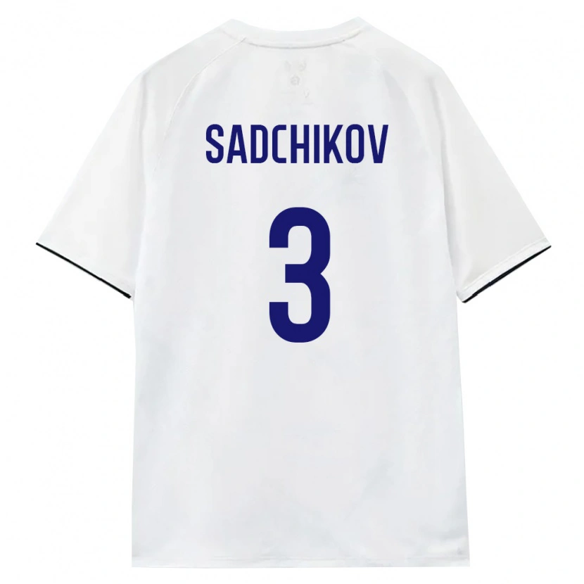 DanxenメンズロシアStepan Sadchikov#3白 茶 黒アウェイシャツ26-28ジャージーユニフォーム