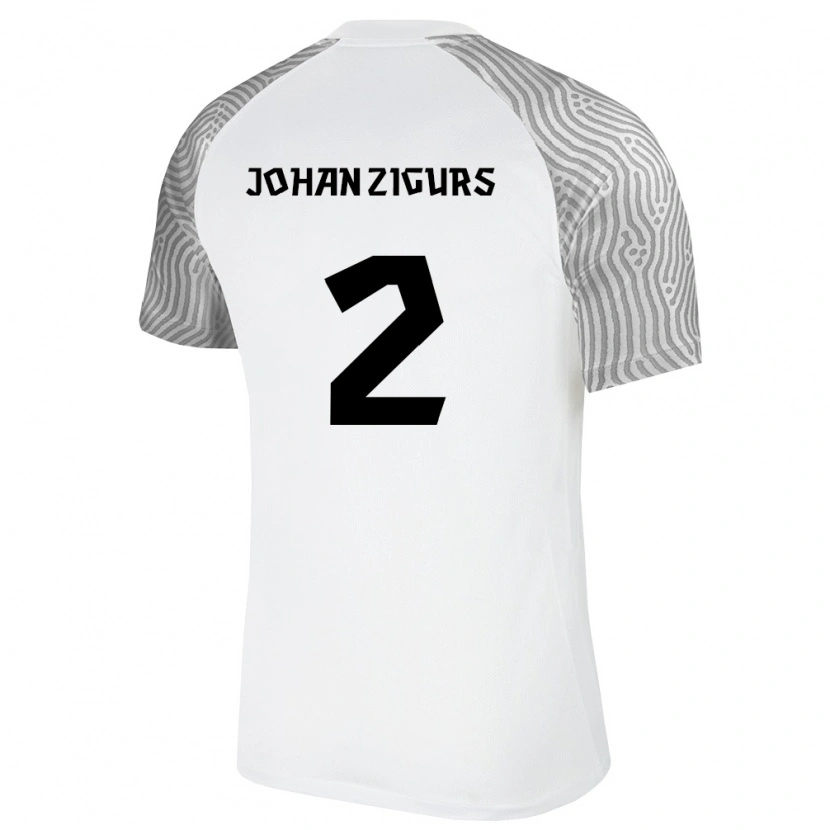 DanxenメンズエストニアHenri Johan Zigurs#2白 灰アウェイシャツ26-28ジャージーユニフォーム