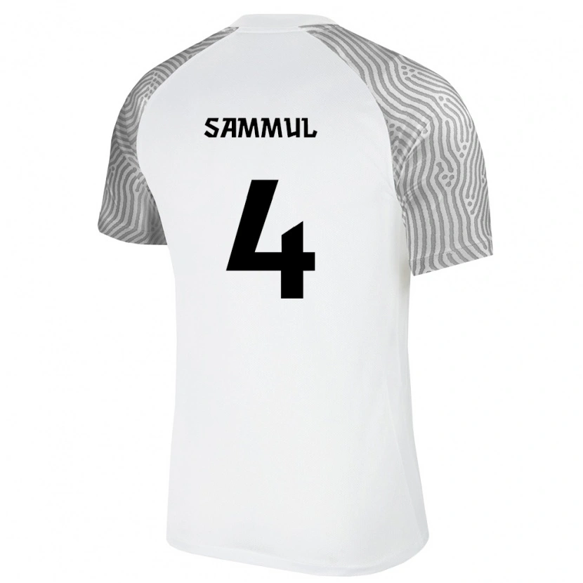 DanxenメンズエストニアRonald Sammul#4白 灰アウェイシャツ26-28ジャージーユニフォーム