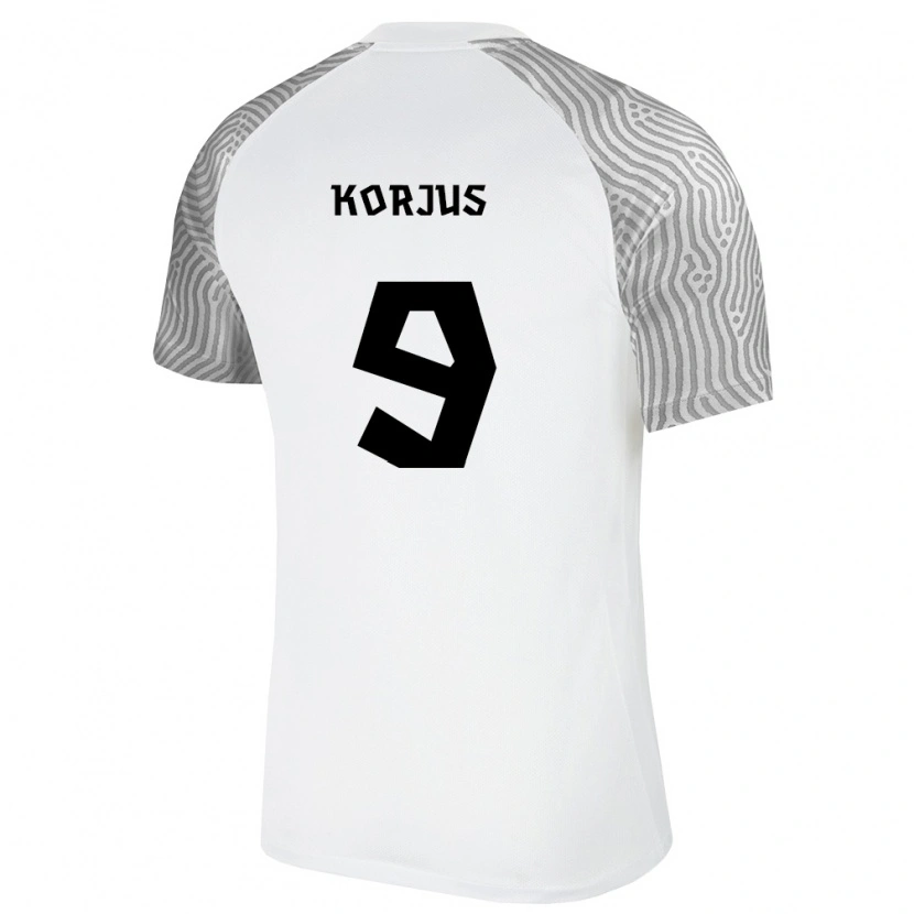 DanxenメンズエストニアUku Korjus#9白 灰アウェイシャツ26-28ジャージーユニフォーム