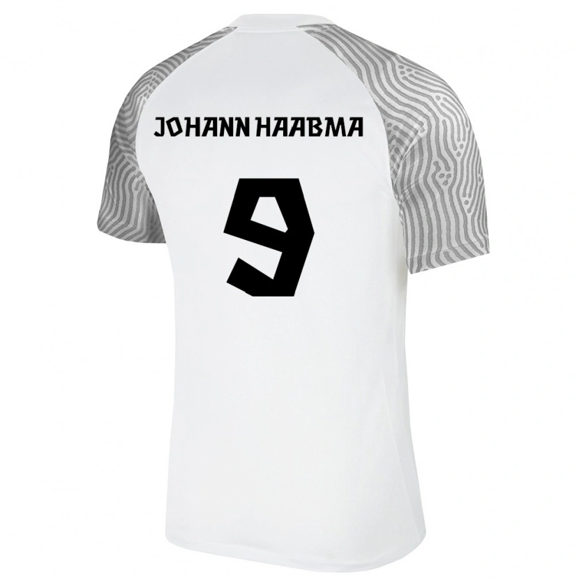 DanxenメンズエストニアKarl Johann Haabma#9白 灰アウェイシャツ26-28ジャージーユニフォーム