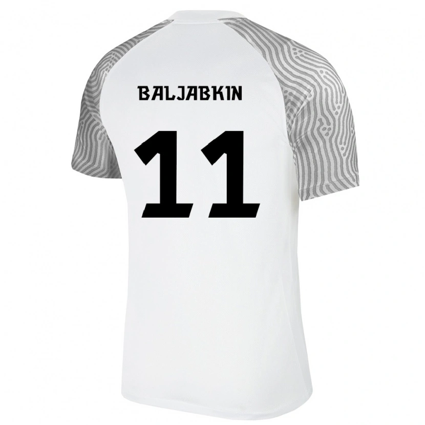 DanxenメンズエストニアNikita Baljabkin#11白 灰アウェイシャツ26-28ジャージーユニフォーム