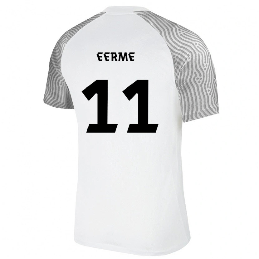 DanxenメンズエストニアKarel Eerme#11白 灰アウェイシャツ26-28ジャージーユニフォーム