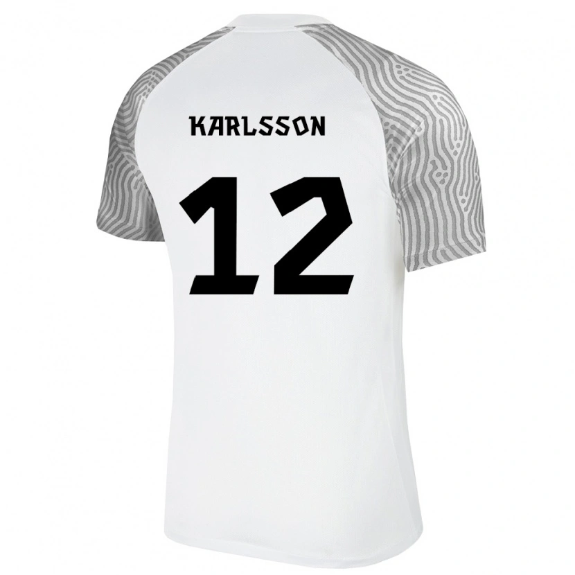 DanxenメンズエストニアSander Karlsson#12白 灰アウェイシャツ26-28ジャージーユニフォーム