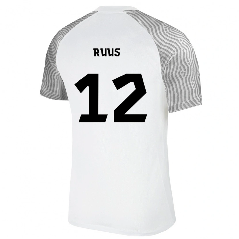 DanxenメンズエストニアKaarel Ruus#12白 灰アウェイシャツ26-28ジャージーユニフォーム