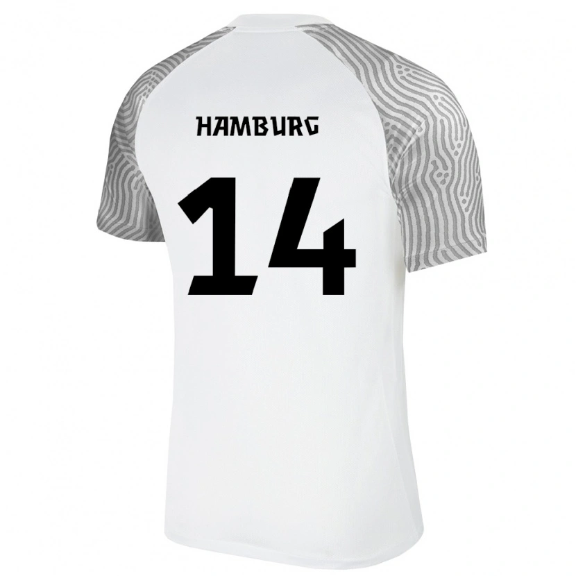DanxenメンズエストニアJan Hamburg#14白 灰アウェイシャツ26-28ジャージーユニフォーム