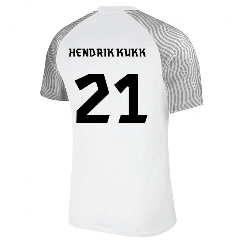 DanxenメンズエストニアMark Hendrik Kukk#21白 灰アウェイシャツ26-28ジャージーユニフォーム