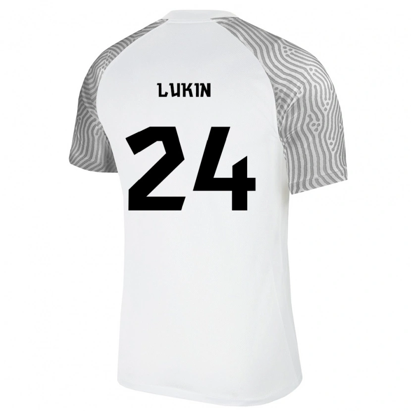 DanxenメンズエストニアRoman Lukin#24白 灰アウェイシャツ26-28ジャージーユニフォーム