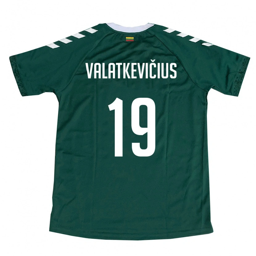 DanxenメンズリトアニアGvidas Valatkevičius#19ダークグリーン 白アウェイシャツ26-28ジャージーユニフォーム