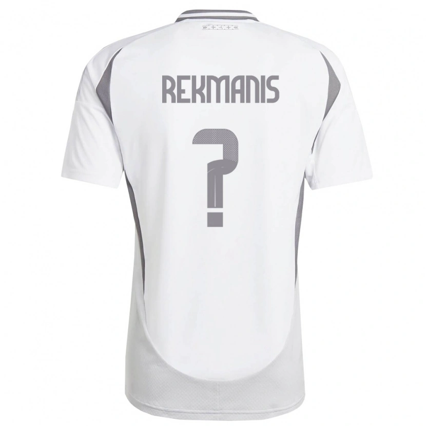 DanxenメンズラトビアKristaps Rekmanis#0白 ダークグレーアウェイシャツ26-28ジャージーユニフォーム