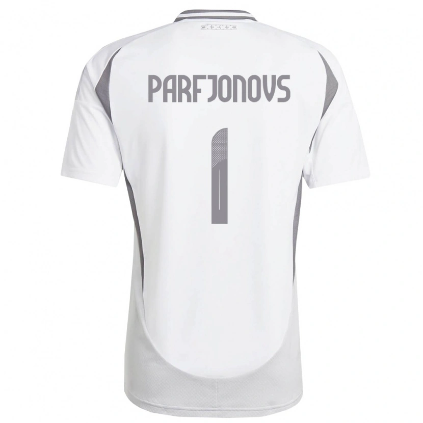 DanxenメンズラトビアNikita Parfjonovs#1白 ダークグレーアウェイシャツ26-28ジャージーユニフォーム