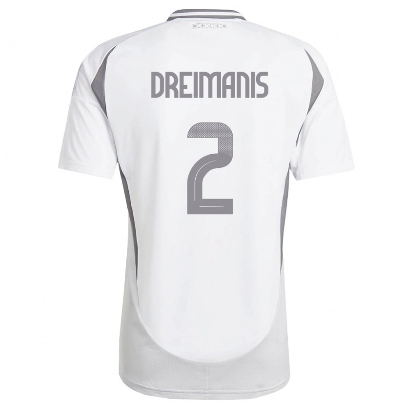DanxenメンズラトビアAdams Dreimanis#2白 ダークグレーアウェイシャツ26-28ジャージーユニフォーム
