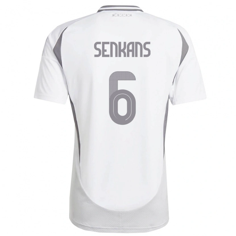 DanxenメンズラトビアMartins Senkans#6白 ダークグレーアウェイシャツ26-28ジャージーユニフォーム