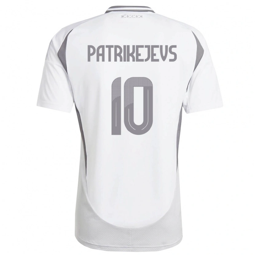 DanxenメンズラトビアIvans Patrikejevs#10白 ダークグレーアウェイシャツ26-28ジャージーユニフォーム