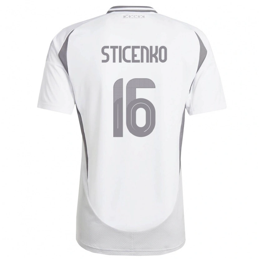DanxenメンズラトビアRafaels Sticenko#16白 ダークグレーアウェイシャツ26-28ジャージーユニフォーム