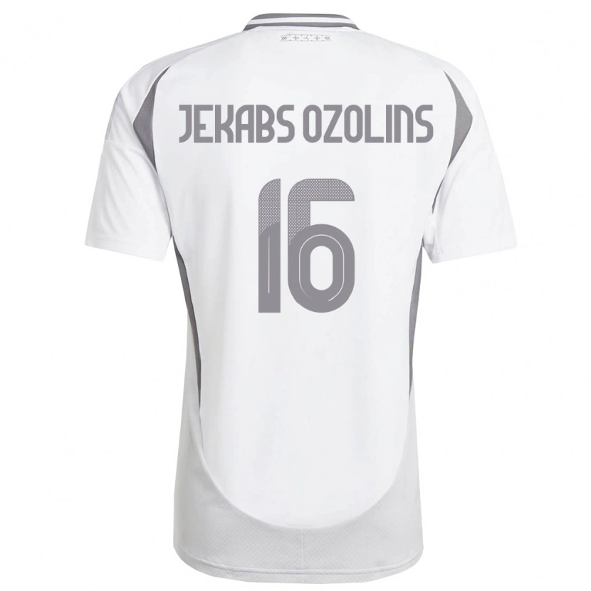 DanxenメンズラトビアOlivers Jekabs Ozolins#16白 ダークグレーアウェイシャツ26-28ジャージーユニフォーム