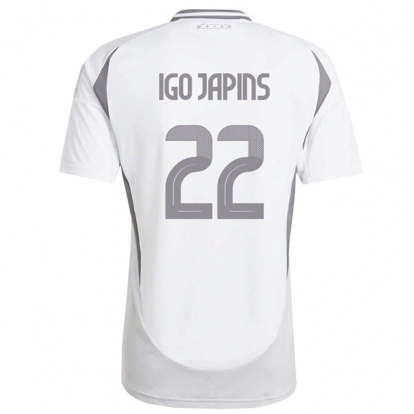 DanxenメンズラトビアHenrijs Igo Japins#22白 ダークグレーアウェイシャツ26-28ジャージーユニフォーム