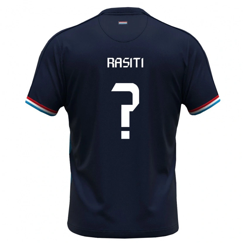 DanxenメンズルクセンブルクMirza Rasiti#0ロイヤルブルー 赤アウェイシャツ26-28ジャージーユニフォーム