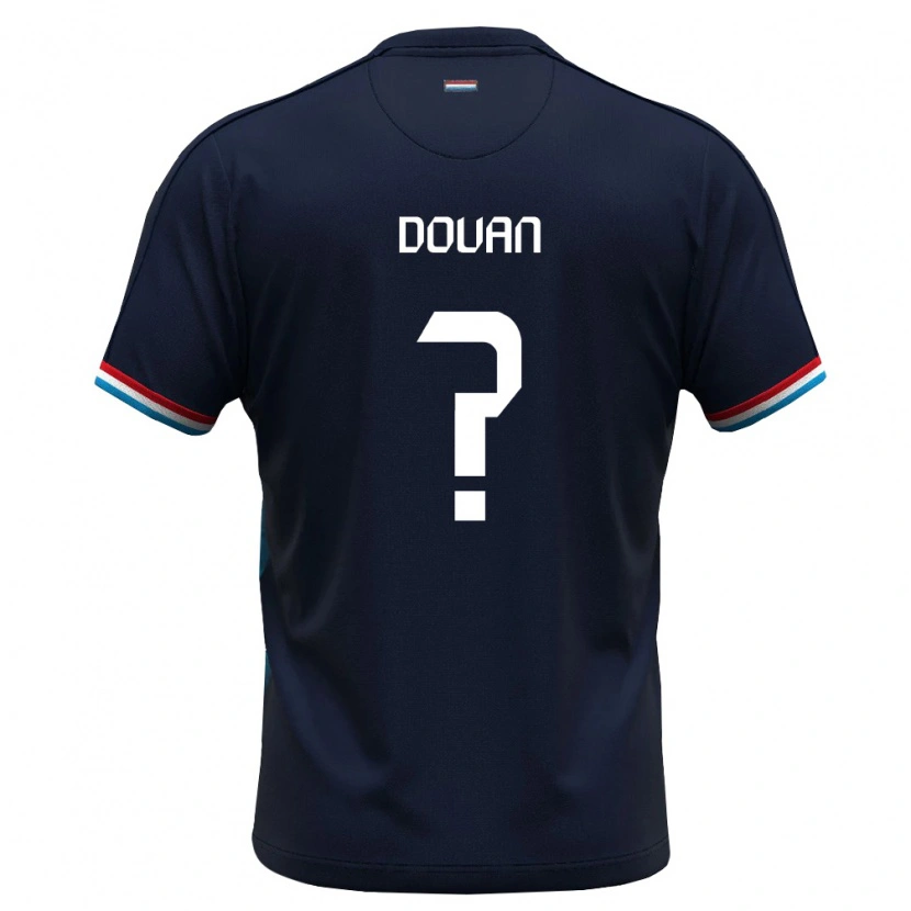 DanxenメンズルクセンブルクCedric Douan#0ロイヤルブルー 赤アウェイシャツ26-28ジャージーユニフォーム