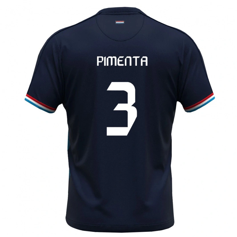 DanxenメンズルクセンブルクJo Pimenta#3ロイヤルブルー 赤アウェイシャツ26-28ジャージーユニフォーム