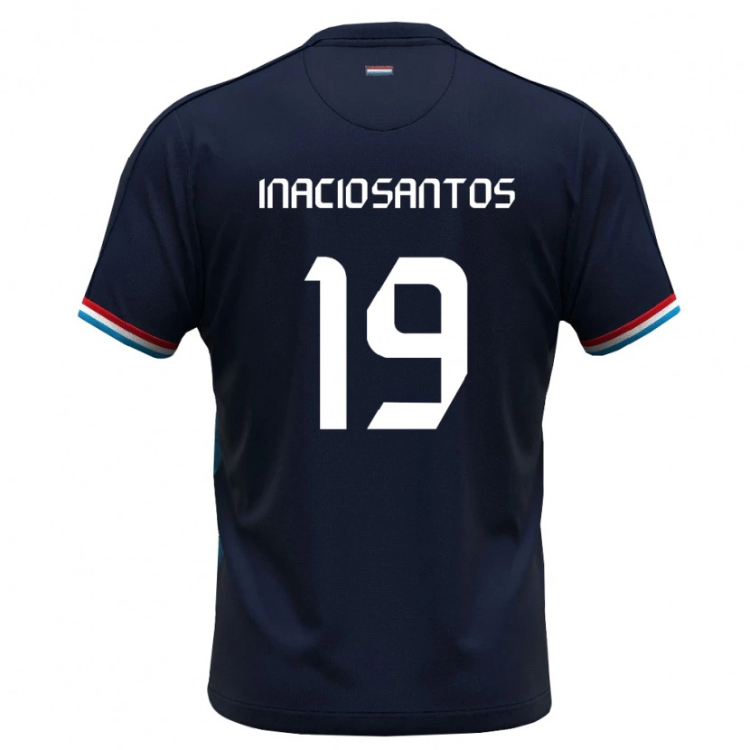 DanxenメンズルクセンブルクSantiago Inacio Santos#19ロイヤルブルー 赤アウェイシャツ26-28ジャージーユニフォーム