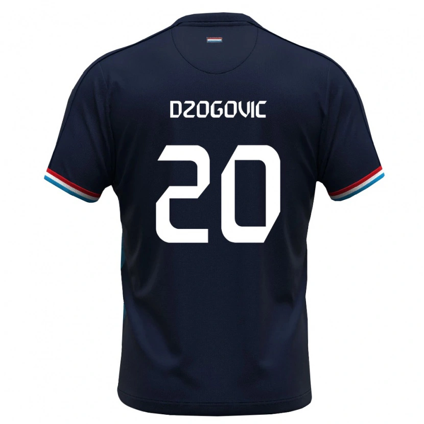 Danxenメンズルクセンブルクエディン・ドゾゴビッチ#20ロイヤルブルー 赤アウェイシャツ26-28ジャージーユニフォーム