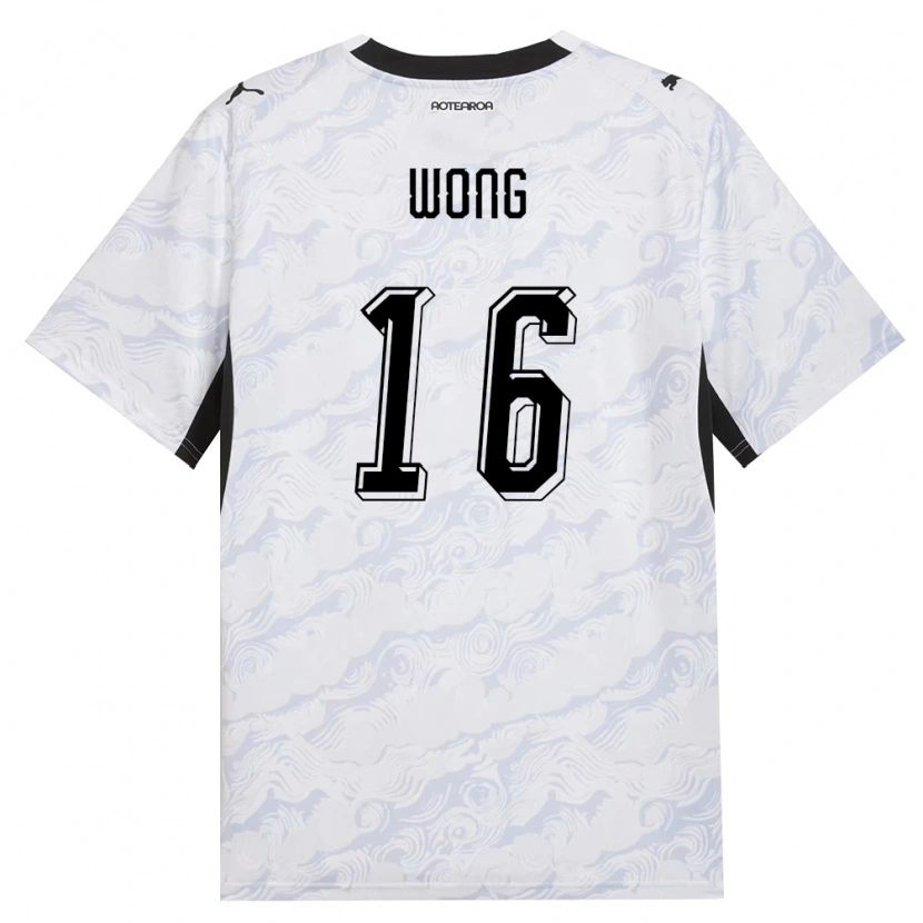 DanxenメンズニュージーランドMichael Wong#16黒 白アウェイシャツ26-28ジャージーユニフォーム