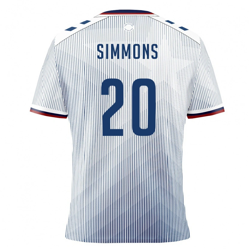 DanxenメンズプエルトリコCaleb Simmons#20ロイヤルブルー 白アウェイシャツ26-28ジャージーユニフォーム