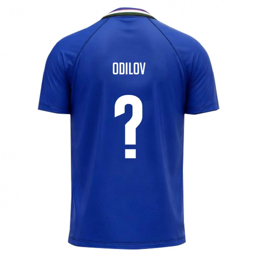 DanxenレディースウズベキスタンShekhroj Odilov#0ロイヤルブルー 白ホームシャツ26-28ジャージーユニフォーム