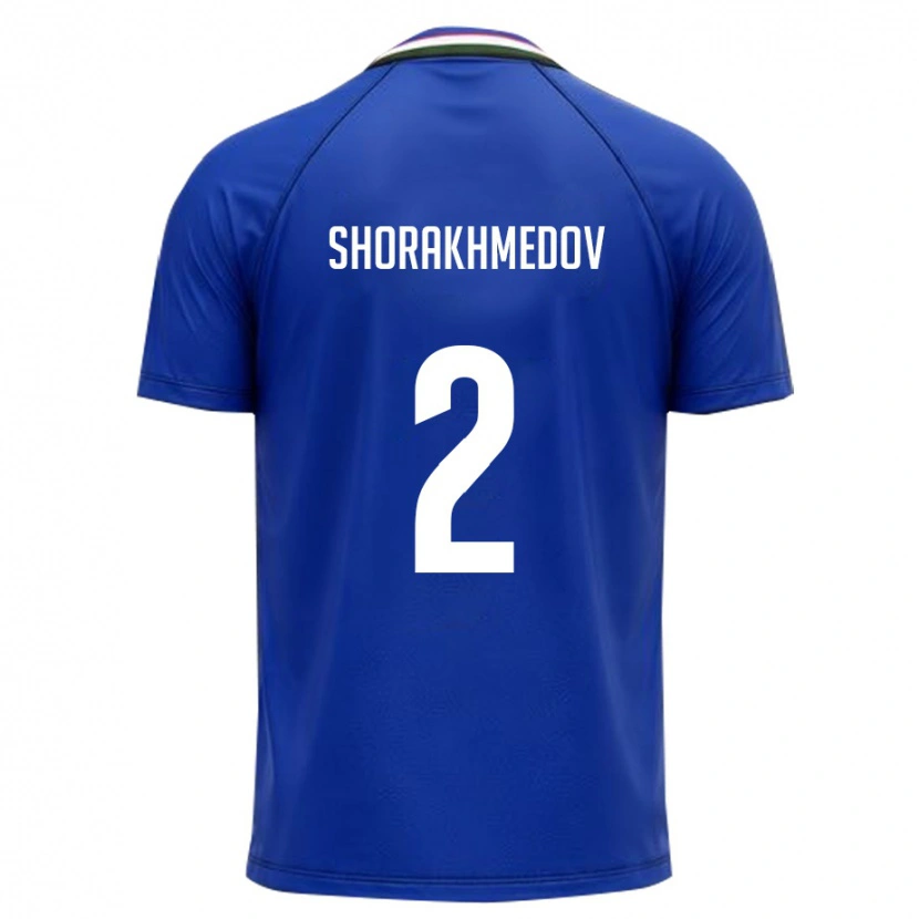 DanxenレディースウズベキスタンShorakhim Shorakhmedov#2ロイヤルブルー 白ホームシャツ26-28ジャージーユニフォーム