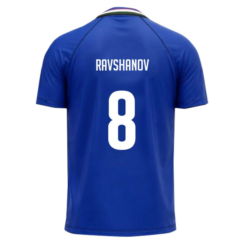 DanxenレディースウズベキスタンIslom Ravshanov#8ロイヤルブルー 白ホームシャツ26-28ジャージーユニフォーム