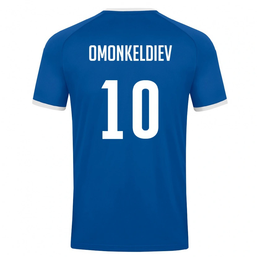 DanxenレディースウズベキスタンFazliddin Omonkeldiev#10ロイヤルブルー 白ホームシャツ26-28ジャージーユニフォーム