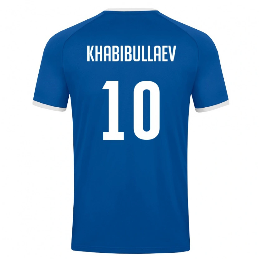 DanxenレディースウズベキスタンMukhammad Khabibullaev#10ロイヤルブルー 白ホームシャツ26-28ジャージーユニフォーム