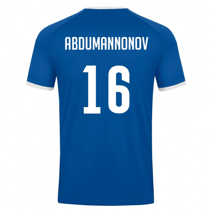 DanxenレディースウズベキスタンShokhjakhon Abdumannonov#16ロイヤルブルー 白ホームシャツ26-28ジャージーユニフォーム