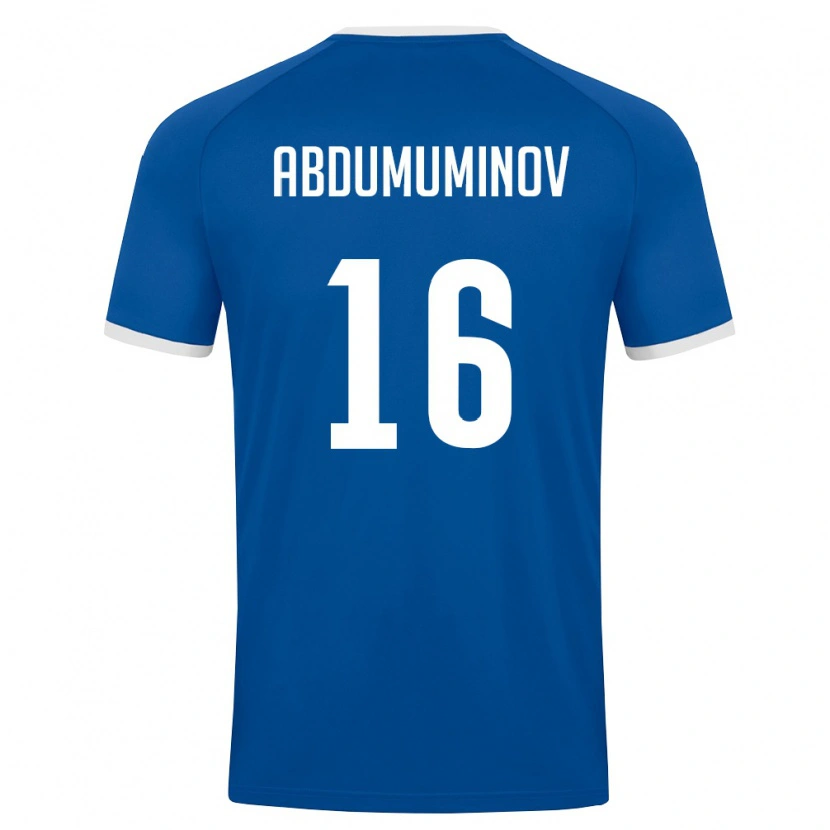DanxenレディースウズベキスタンAzizbek Abdumuminov#16ロイヤルブルー 白ホームシャツ26-28ジャージーユニフォーム