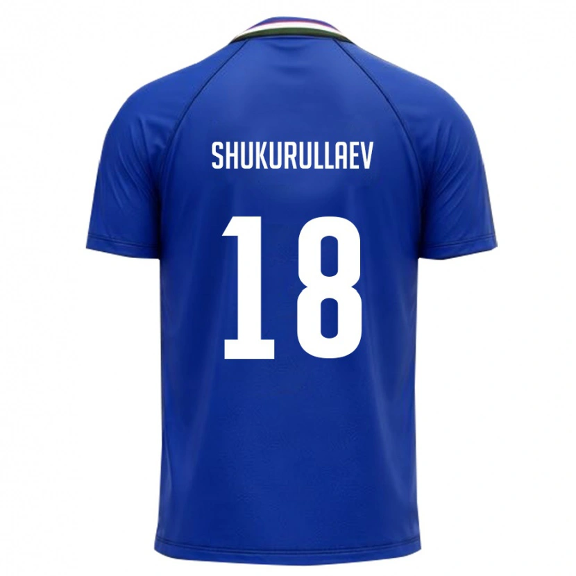 DanxenレディースウズベキスタンAbubakir Shukurullaev#18ロイヤルブルー 白ホームシャツ26-28ジャージーユニフォーム