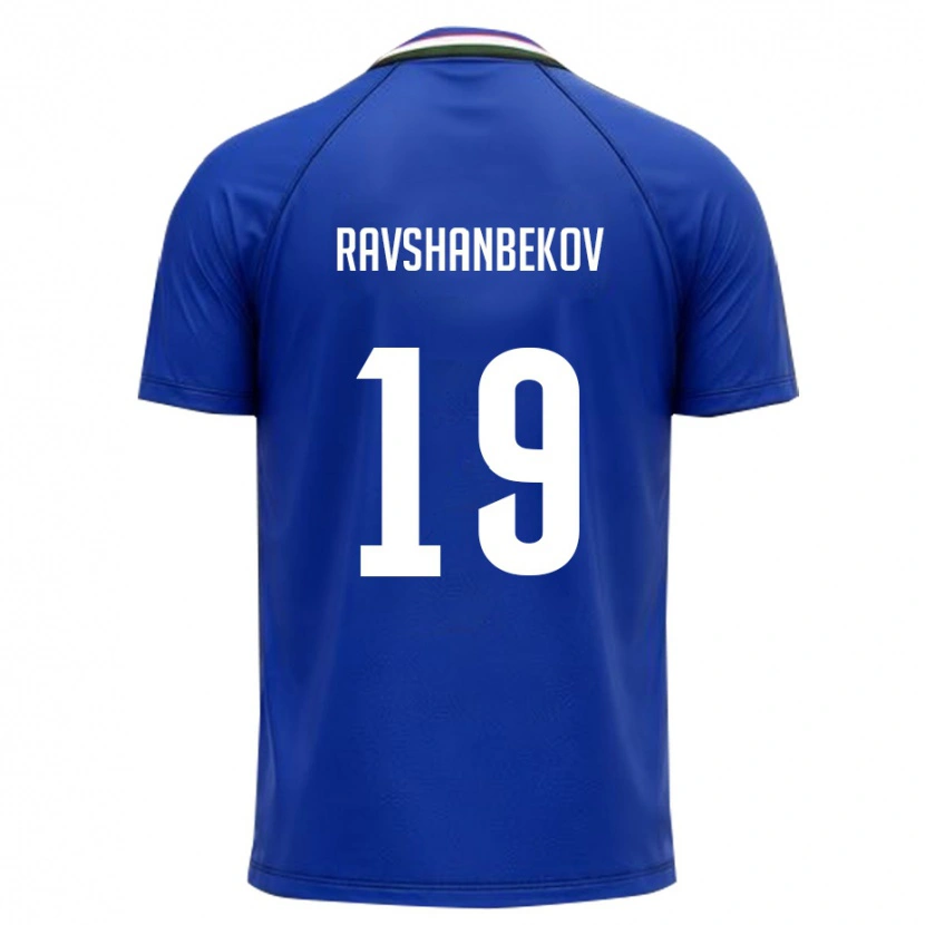 DanxenレディースウズベキスタンAkhrorbek Ravshanbekov#19ロイヤルブルー 白ホームシャツ26-28ジャージーユニフォーム