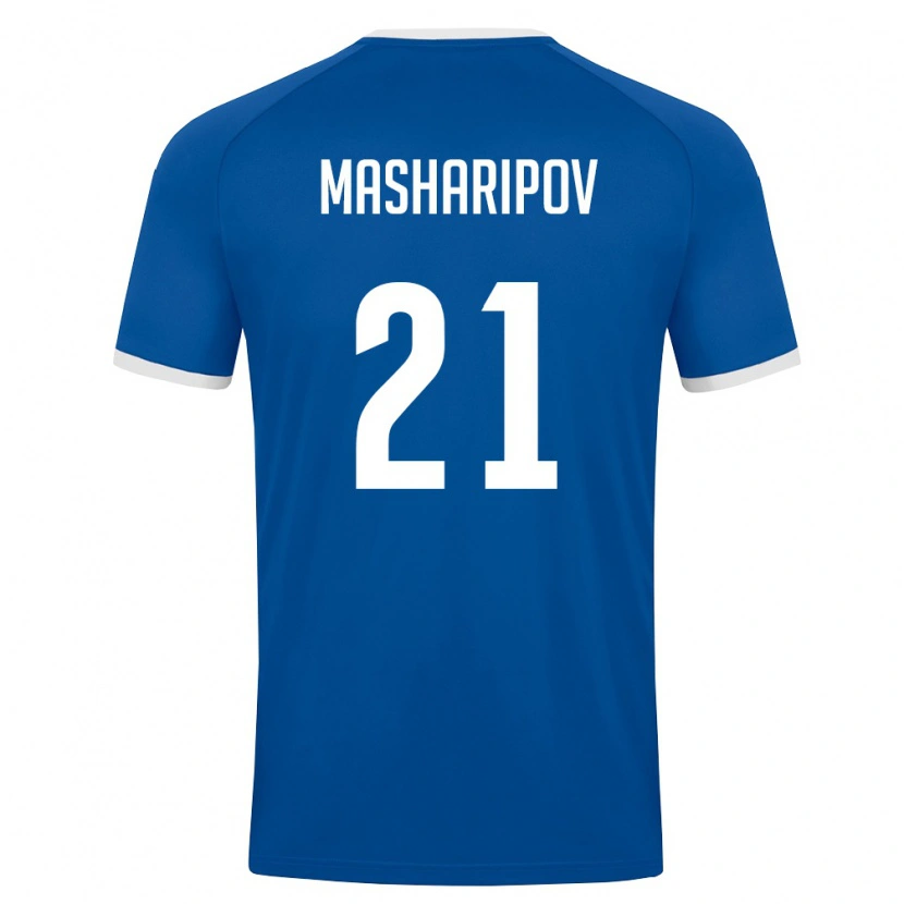DanxenレディースウズベキスタンAkbar Masharipov#21ロイヤルブルー 白ホームシャツ26-28ジャージーユニフォーム