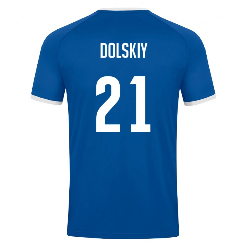 DanxenレディースウズベキスタンPlaton Dolskiy#21ロイヤルブルー 白ホームシャツ26-28ジャージーユニフォーム