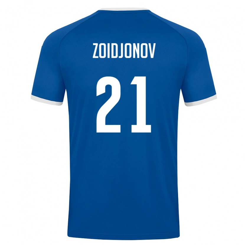 DanxenレディースウズベキスタンAbdulboriy Zoidjonov#21ロイヤルブルー 白ホームシャツ26-28ジャージーユニフォーム