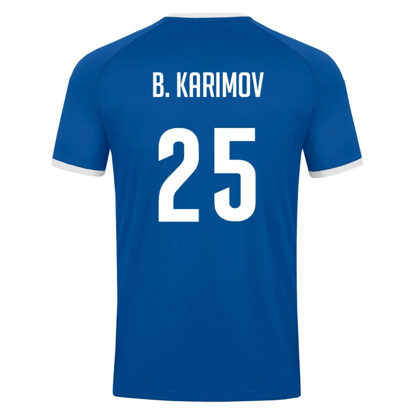 DanxenレディースウズベキスタンBekhruz Karimov#25ロイヤルブルー 白ホームシャツ26-28ジャージーユニフォーム